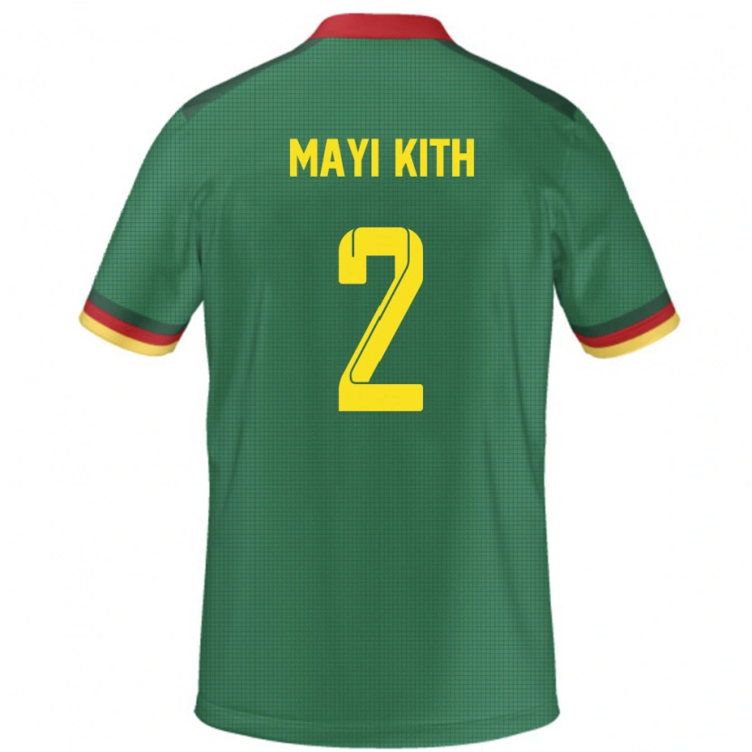 Danxen Homme Maillot Cameroun Easther Mayi Kith #2 Vert Tenues Domicile 24-26 T-Shirt