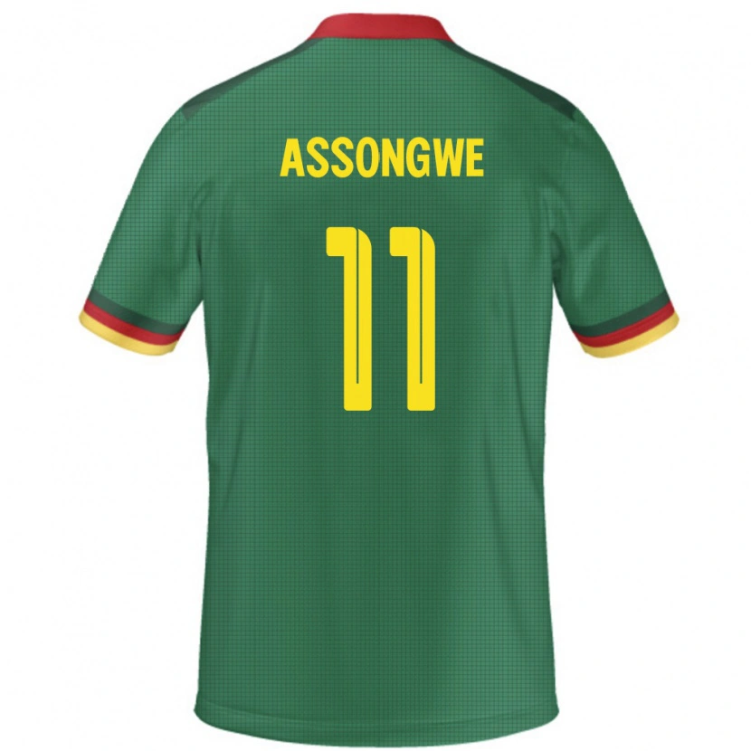 Danxen Homme Maillot Cameroun Bemol Apam Assongwe #11 Vert Tenues Domicile 24-26 T-Shirt