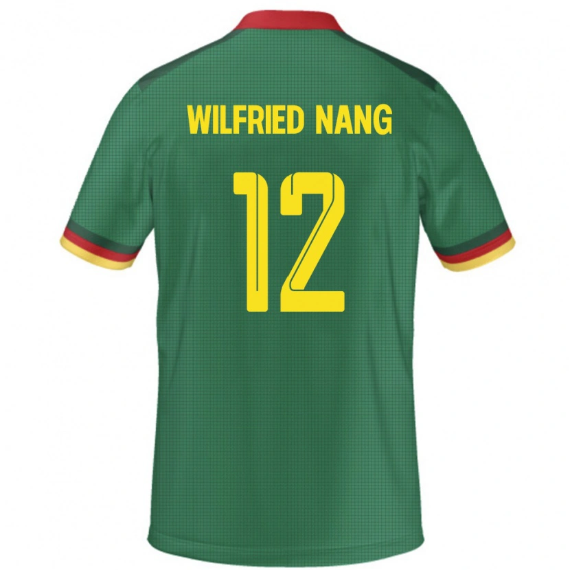 Danxen Homme Maillot Cameroun Toni Wilfried Nang #12 Vert Tenues Domicile 24-26 T-Shirt