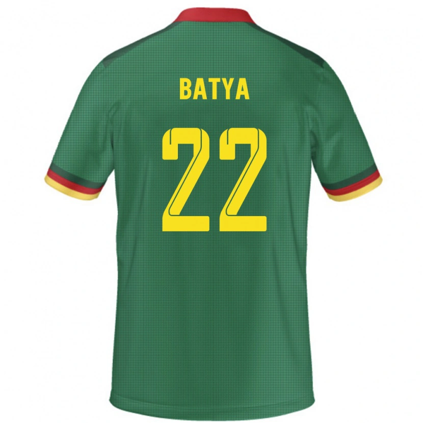 Danxen Homme Maillot Cameroun Michaela Batya #22 Vert Tenues Domicile 24-26 T-Shirt