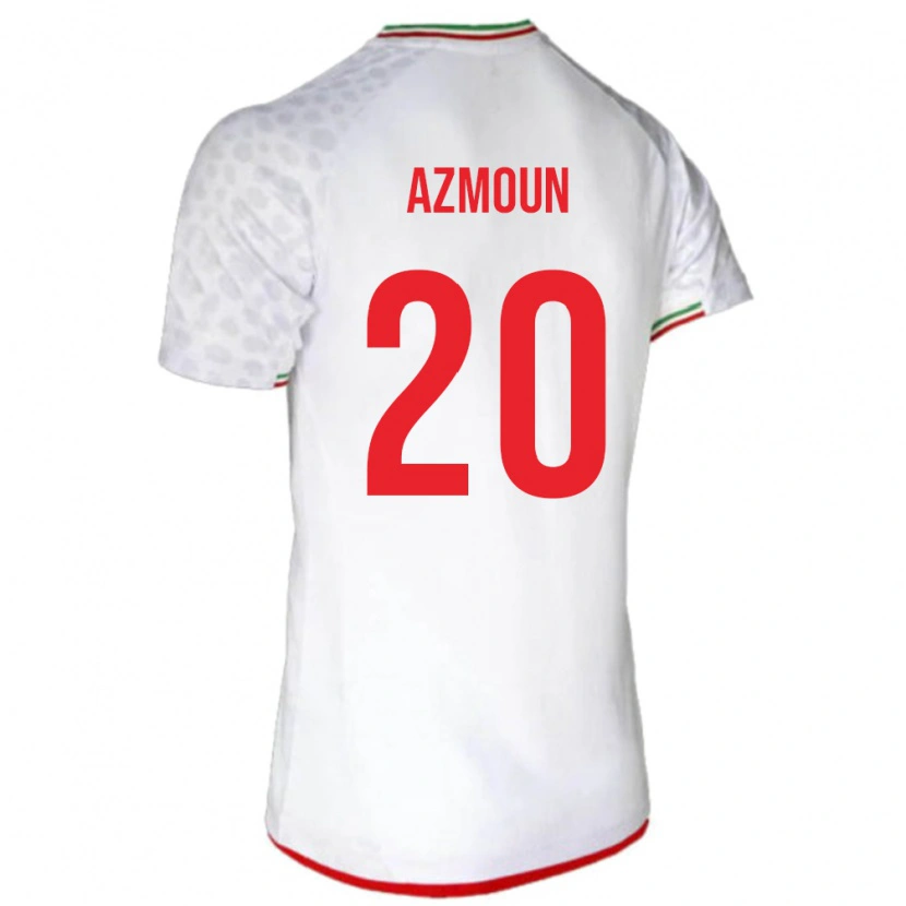 Danxen Homme Maillot Iran Sardar Azmoun #20 Blanc Tenues Domicile 24-26 T-Shirt