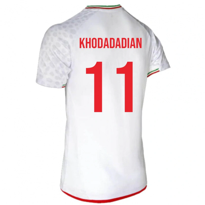 Danxen Homme Maillot Iran Erfan Khodadadian #11 Blanc Tenues Domicile 24-26 T-Shirt