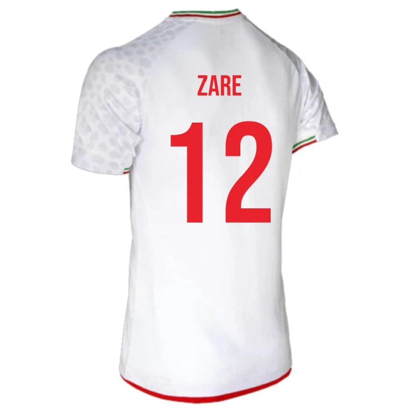 Danxen Homme Maillot Iran Yasin Zare #12 Blanc Tenues Domicile 24-26 T-Shirt