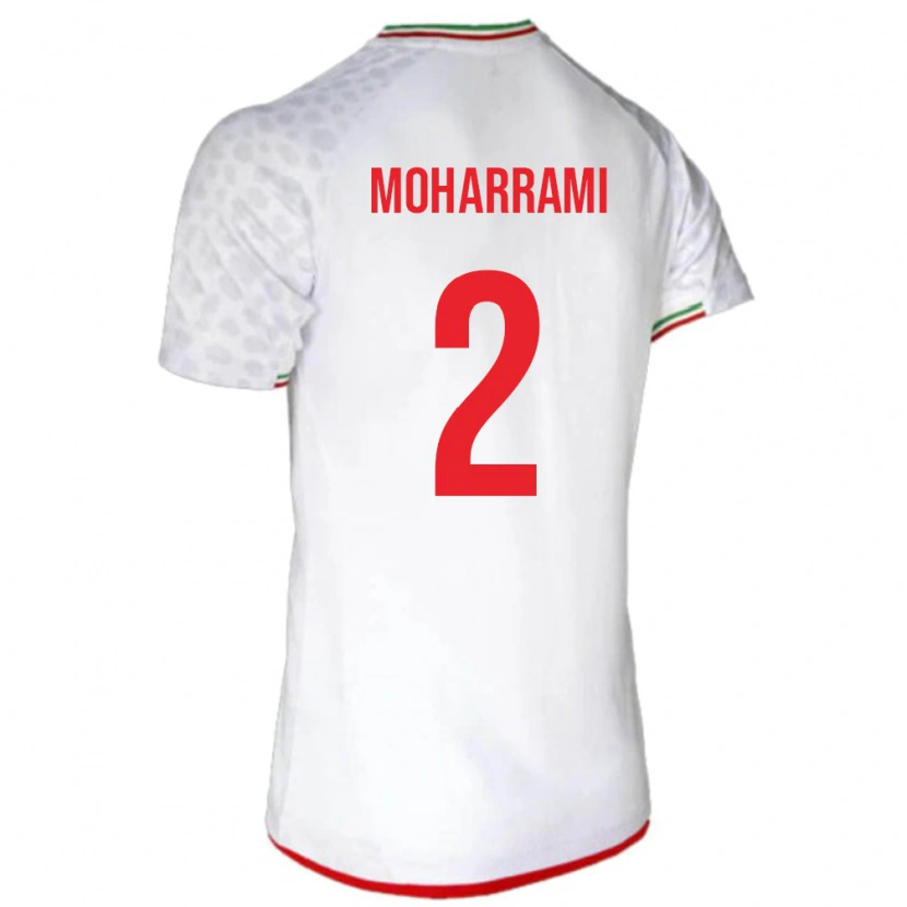 Danxen Homme Maillot Iran Sadegh Moharrami #2 Blanc Tenues Domicile 24-26 T-Shirt