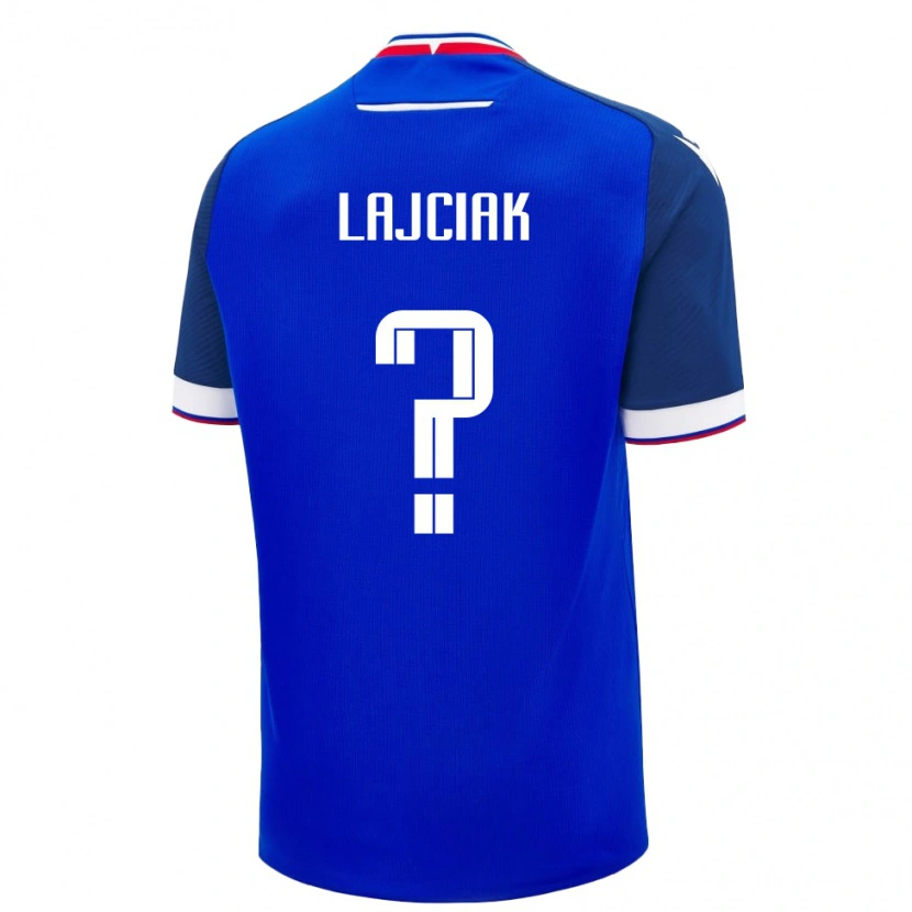 Danxen Homme Maillot Slovaquie Alex Lajciak #0 Bleu Tenues Domicile 24-26 T-Shirt