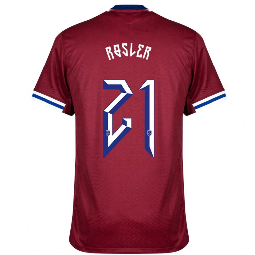 Danxen Homme Maillot Norvège Colin Rösler #21 Rouge Bleu Blanc Tenues Domicile 24-26 T-Shirt