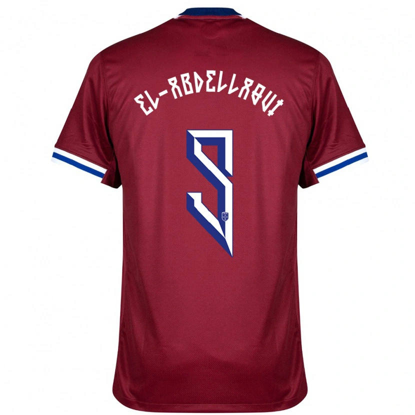 Danxen Homme Maillot Norvège Jones El-Abdellaoui #9 Rouge Bleu Blanc Tenues Domicile 24-26 T-Shirt