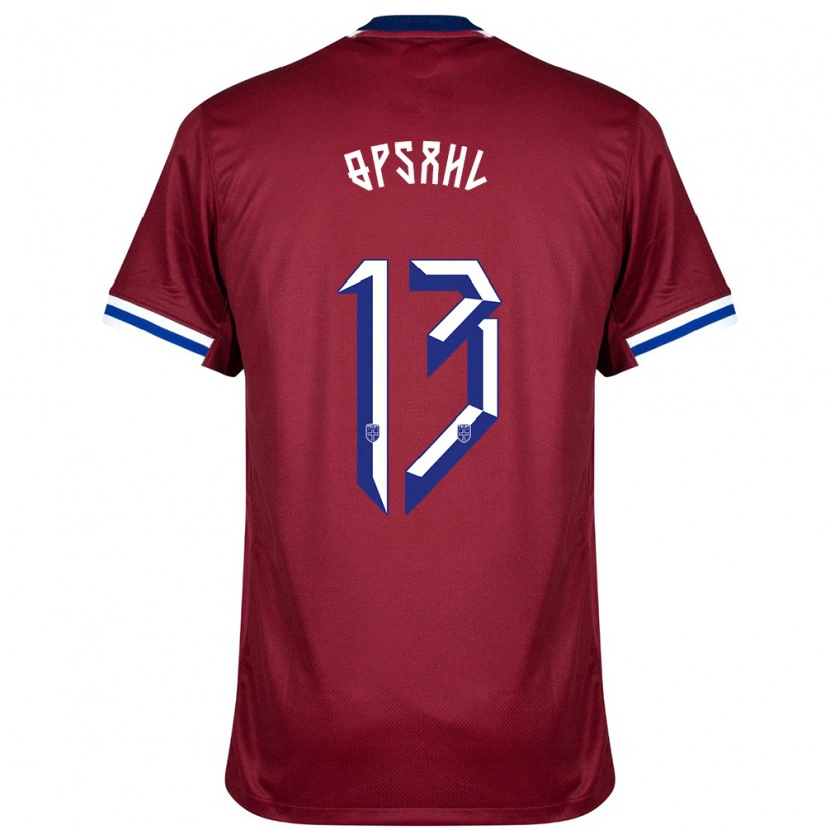 Danxen Homme Maillot Norvège Herman Opsahl #13 Rouge Bleu Blanc Tenues Domicile 24-26 T-Shirt