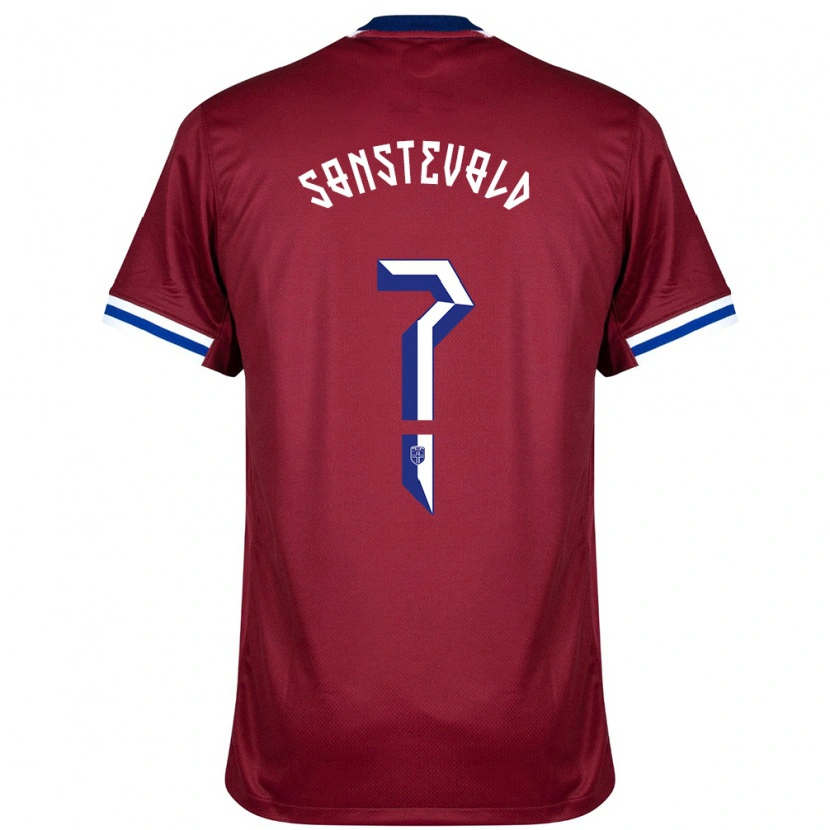 Danxen Homme Maillot Norvège Anja Sønstevold #0 Rouge Bleu Blanc Tenues Domicile 24-26 T-Shirt