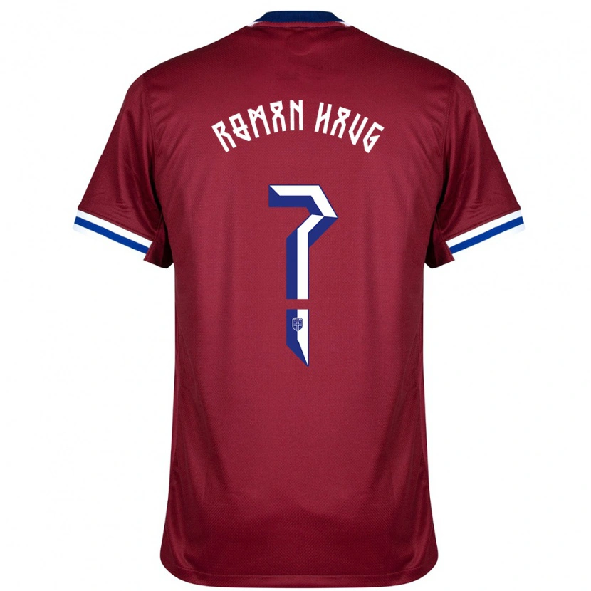 Danxen Homme Maillot Norvège Sophie Román Haug #0 Rouge Bleu Blanc Tenues Domicile 24-26 T-Shirt