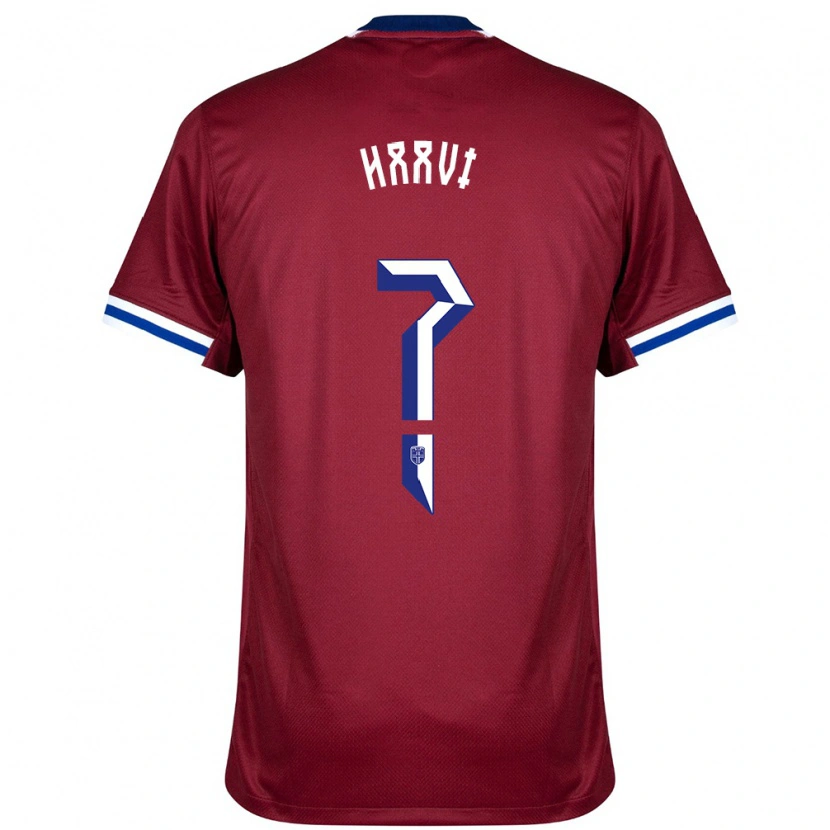 Danxen Homme Maillot Norvège Emilie Haavi #0 Rouge Bleu Blanc Tenues Domicile 24-26 T-Shirt