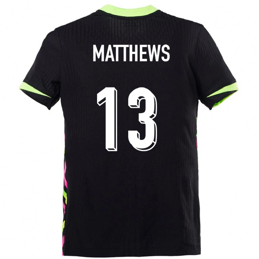 Danxen Homme Maillot Australie Hayden Matthews #13 Bleu Foncé Tenues Extérieur 24-26 T-Shirt