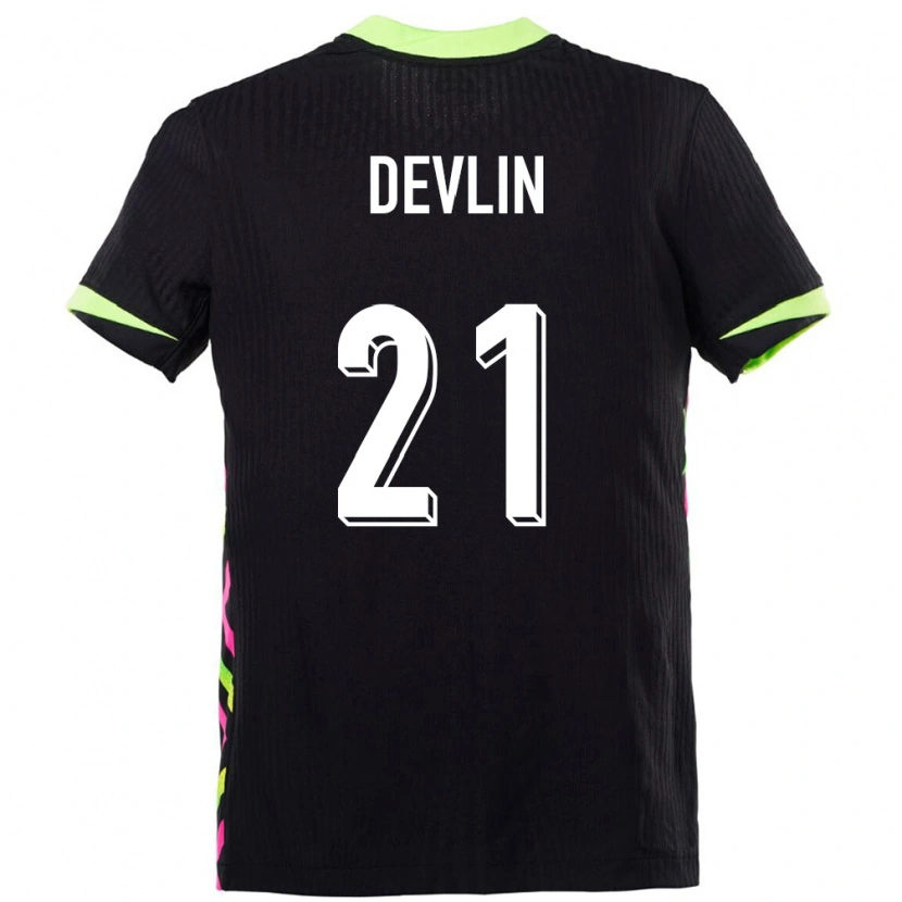 Danxen Homme Maillot Australie Cameron Devlin #21 Bleu Foncé Tenues Extérieur 24-26 T-Shirt
