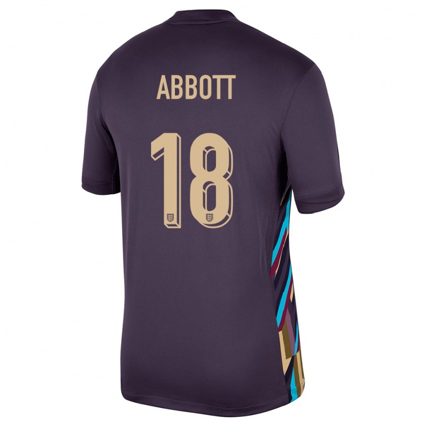 Danxen Homme Maillot Angleterre Zach Abbott #18 Raisins Noirs Tenues Extérieur 24-26 T-Shirt