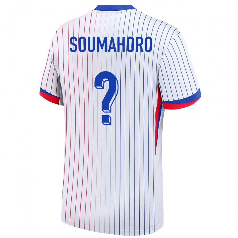 Danxen Homme Maillot France Aboubaka Soumahoro #0 Blanc Tenues Extérieur 24-26 T-Shirt
