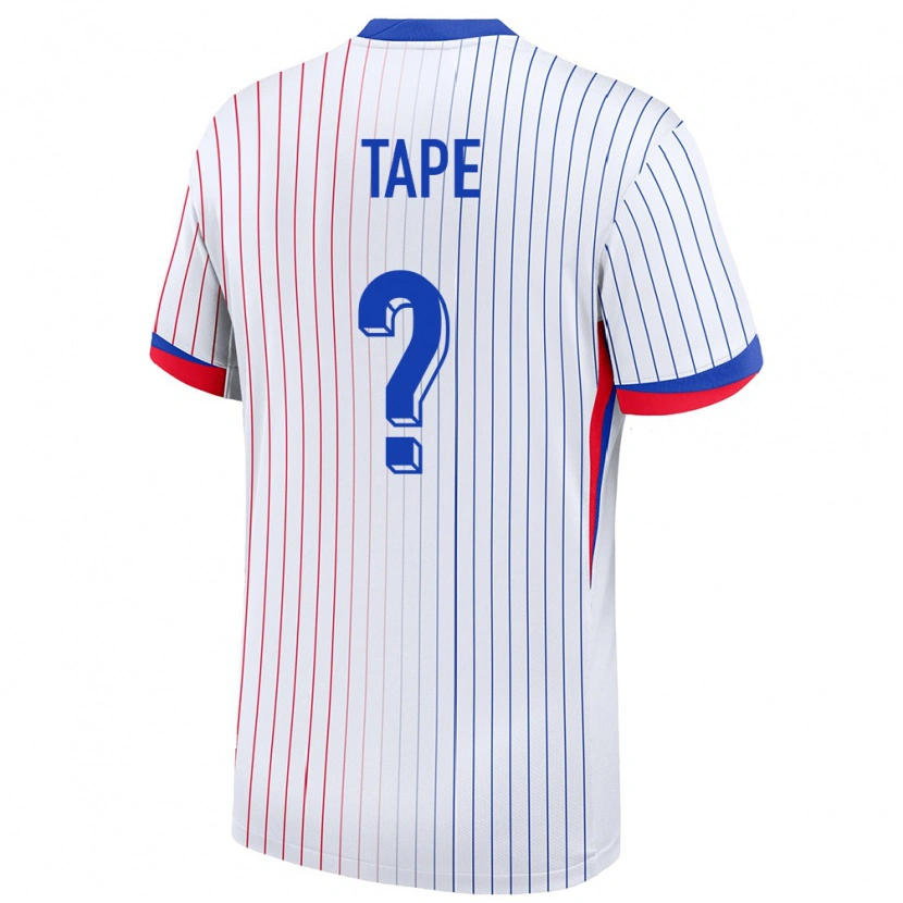 Danxen Homme Maillot France Axel Tape #0 Blanc Tenues Extérieur 24-26 T-Shirt