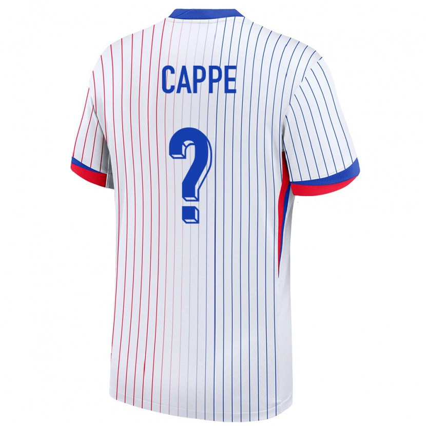 Danxen Homme Maillot France Djibril Cappe #0 Blanc Tenues Extérieur 24-26 T-Shirt
