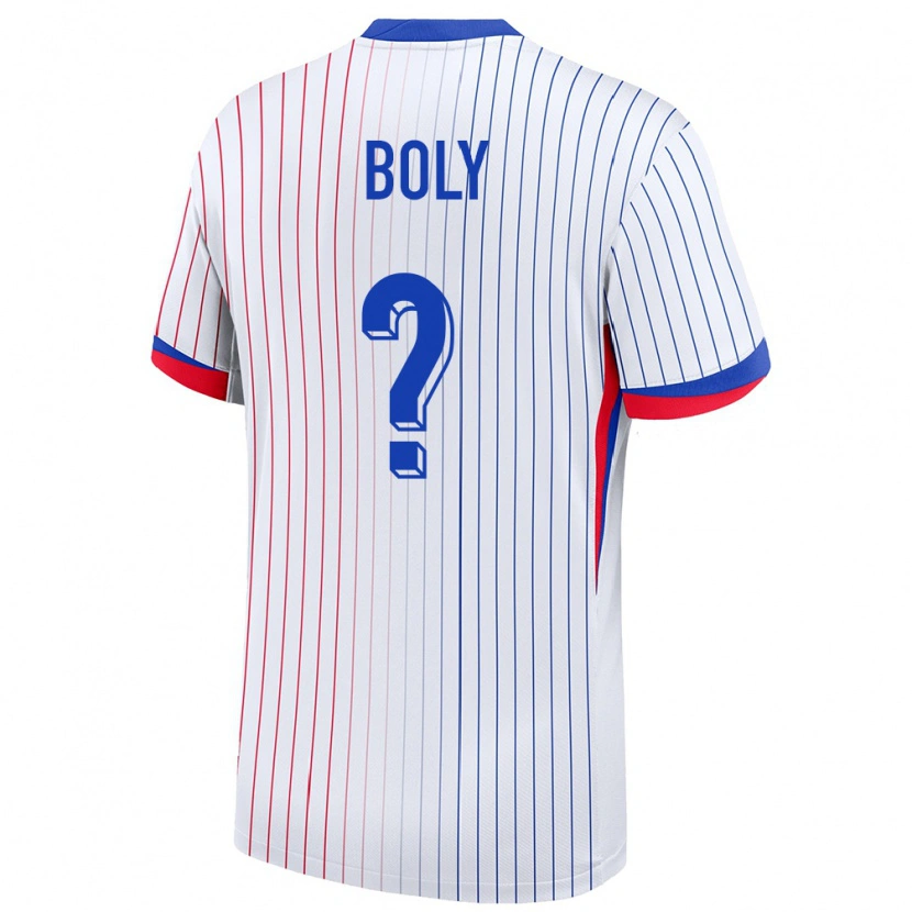 Danxen Homme Maillot France David Boly #0 Blanc Tenues Extérieur 24-26 T-Shirt