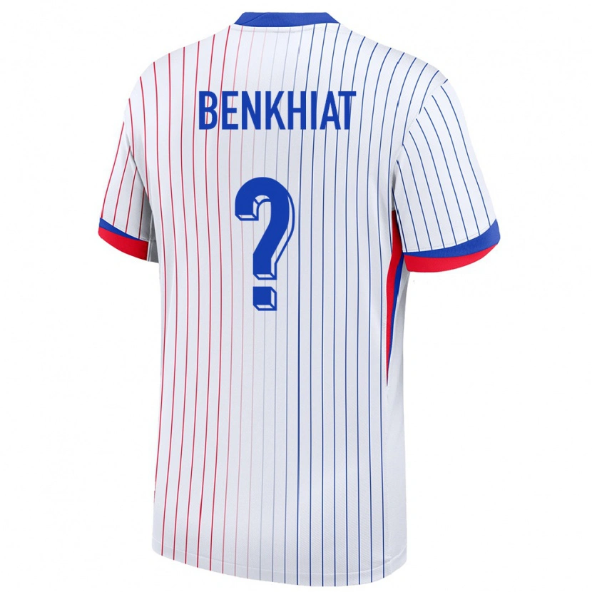 Danxen Homme Maillot France Ramy Benkhiat #0 Blanc Tenues Extérieur 24-26 T-Shirt