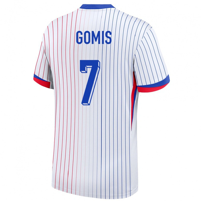 Danxen Homme Maillot France Tidiam Gomis #7 Blanc Tenues Extérieur 24-26 T-Shirt