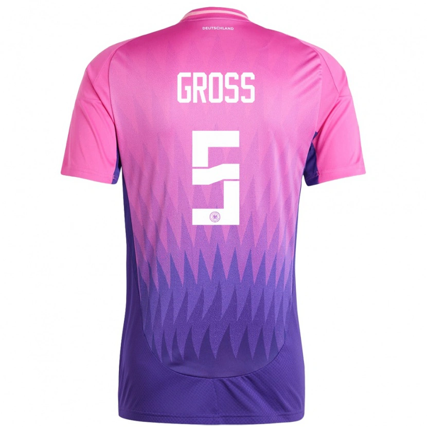 Danxen Homme Maillot Allemagne Pascal Groß #5 Rose-Mauve Tenues Extérieur 24-26 T-Shirt
