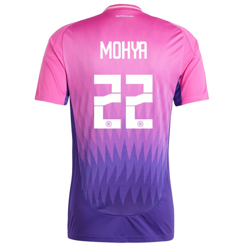 Danxen Homme Maillot Allemagne Wael Mohya #22 Rose-Mauve Tenues Extérieur 24-26 T-Shirt
