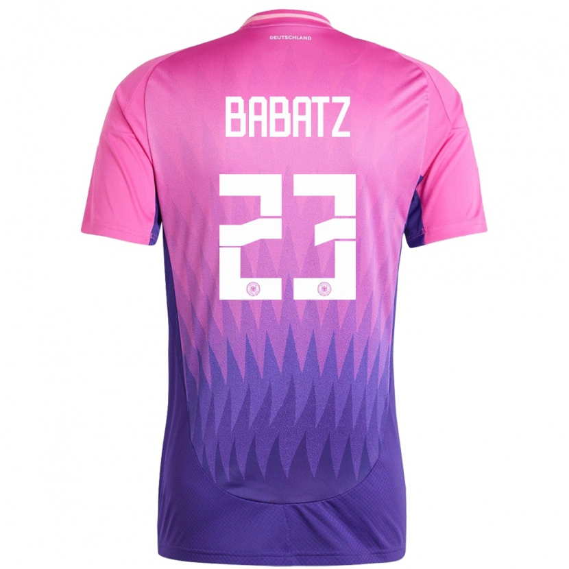 Danxen Homme Maillot Allemagne Louis Babatz #23 Rose-Mauve Tenues Extérieur 24-26 T-Shirt