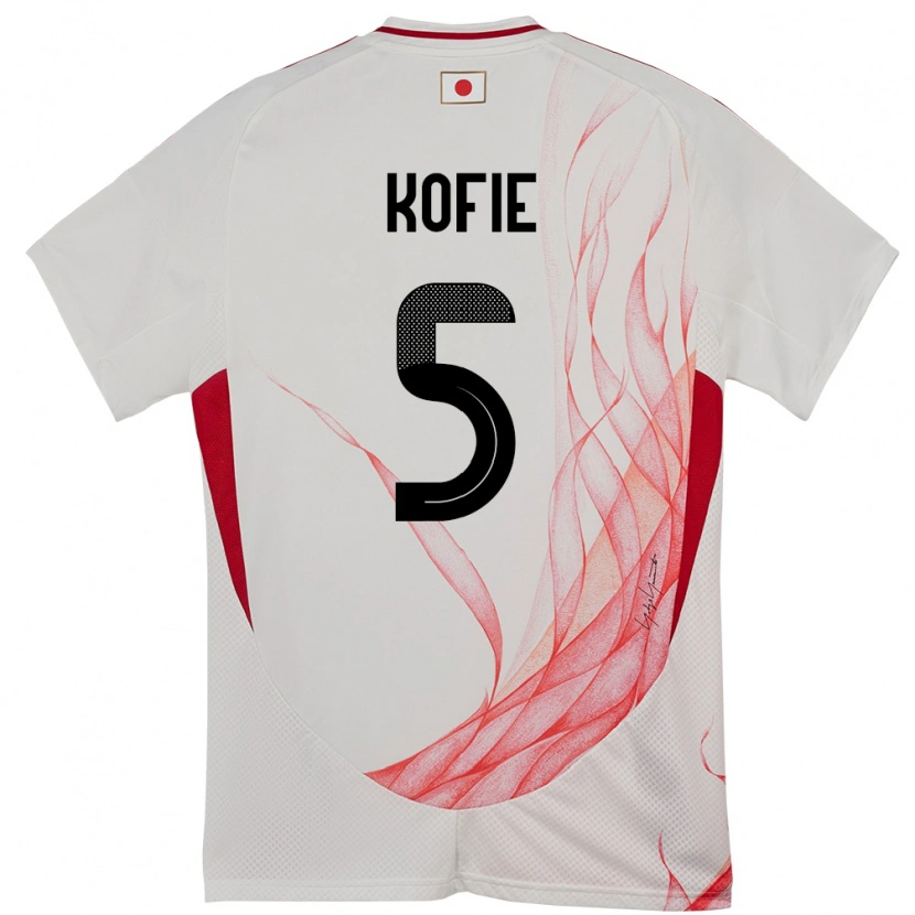Danxen Homme Maillot Japon Shota Kofie #5 Blanc Tenues Extérieur 24-26 T-Shirt