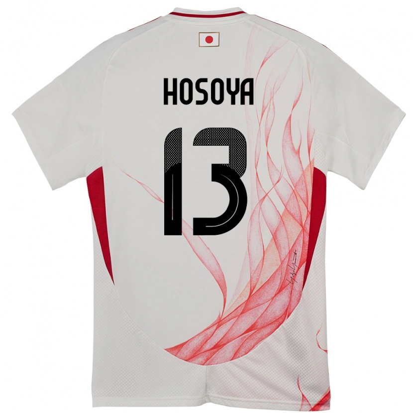 Danxen Homme Maillot Japon Mao Hosoya #13 Blanc Tenues Extérieur 24-26 T-Shirt