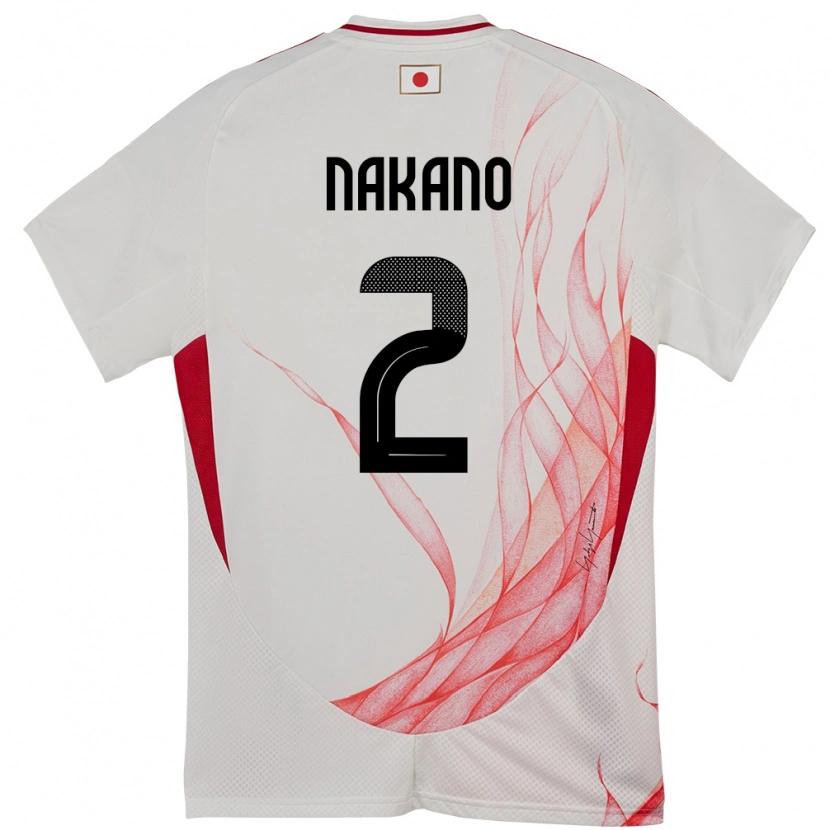 Danxen Homme Maillot Japon Shinya Nakano #2 Blanc Tenues Extérieur 24-26 T-Shirt