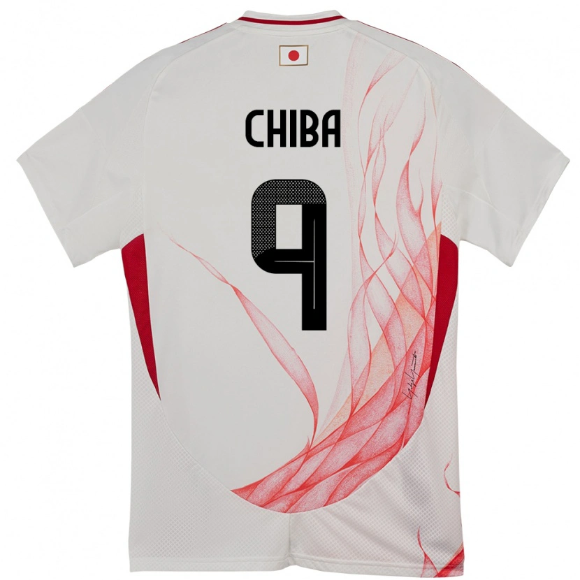 Danxen Homme Maillot Japon Kanta Chiba #9 Blanc Tenues Extérieur 24-26 T-Shirt
