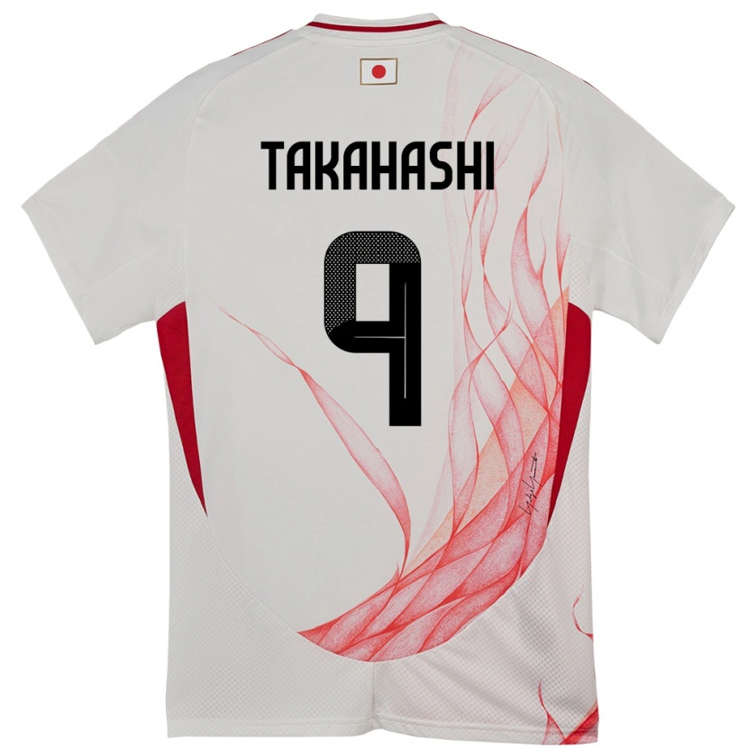 Danxen Homme Maillot Japon Hikaru Takahashi #9 Blanc Tenues Extérieur 24-26 T-Shirt