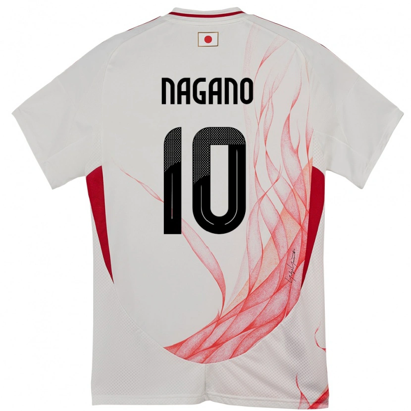 Danxen Homme Maillot Japon Fuka Nagano #10 Blanc Tenues Extérieur 24-26 T-Shirt