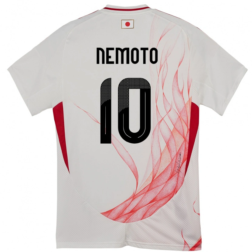 Danxen Homme Maillot Japon Kotaro Nemoto #10 Blanc Tenues Extérieur 24-26 T-Shirt