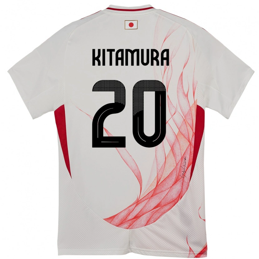 Danxen Homme Maillot Japon Nanami Kitamura #20 Blanc Tenues Extérieur 24-26 T-Shirt
