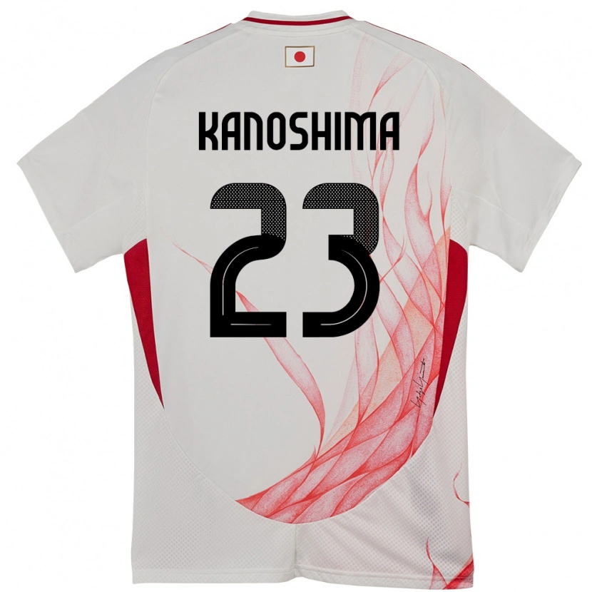 Danxen Homme Maillot Japon Yu Kanoshima #23 Blanc Tenues Extérieur 24-26 T-Shirt