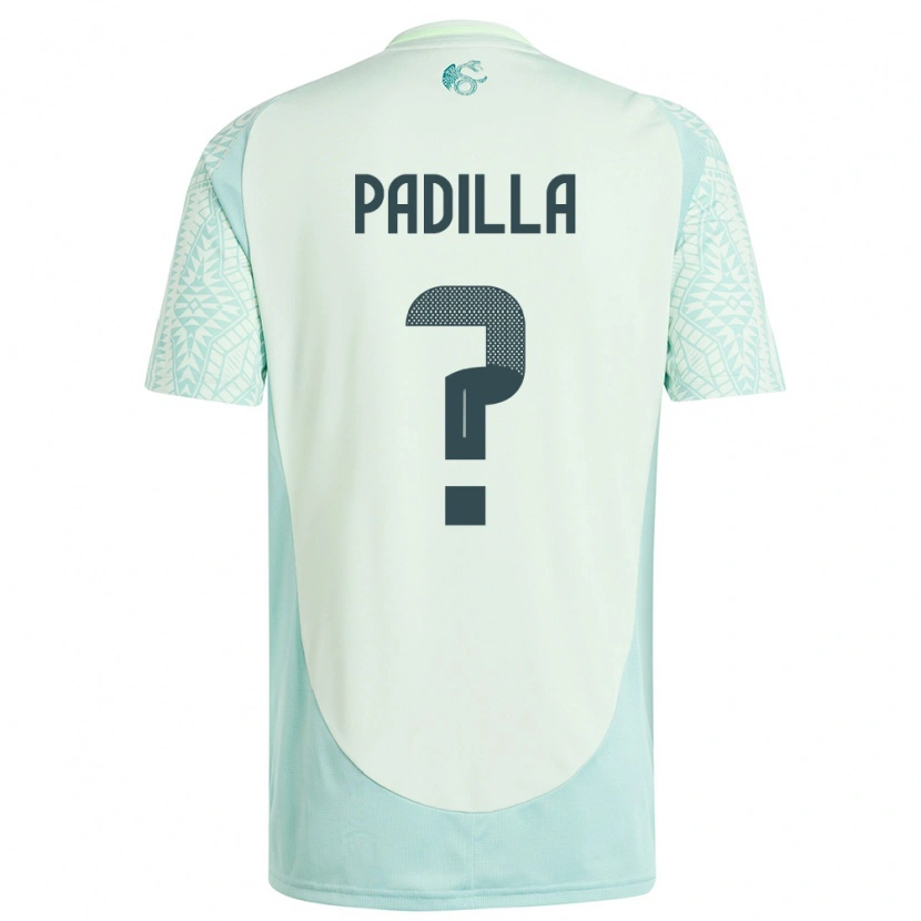 Danxen Homme Maillot Mexique Álex Padilla #0 Lin Vert Tenues Extérieur 24-26 T-Shirt