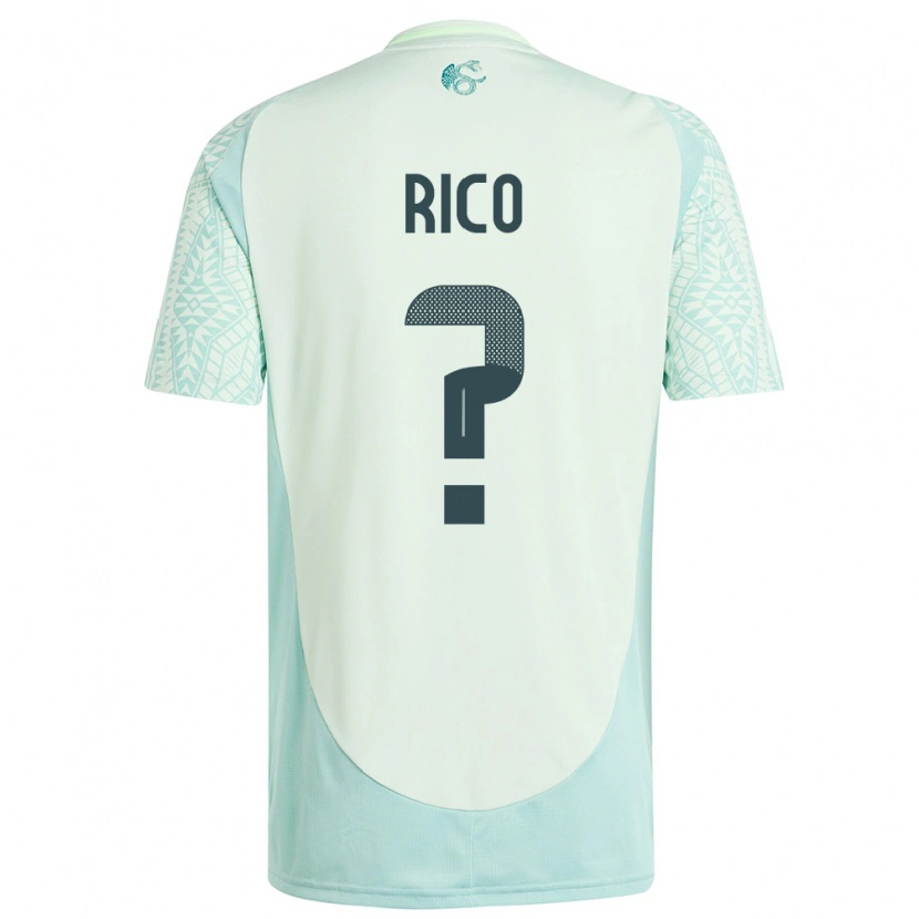 Danxen Homme Maillot Mexique Ángel Rico #0 Lin Vert Tenues Extérieur 24-26 T-Shirt