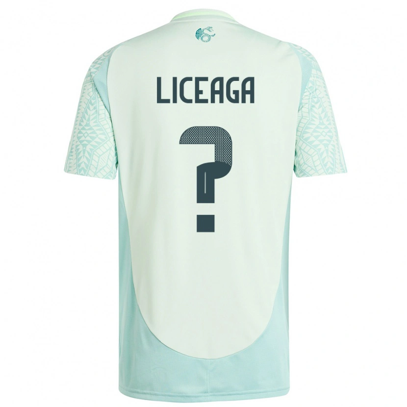 Danxen Homme Maillot Mexique Sebastián Liceaga #0 Lin Vert Tenues Extérieur 24-26 T-Shirt