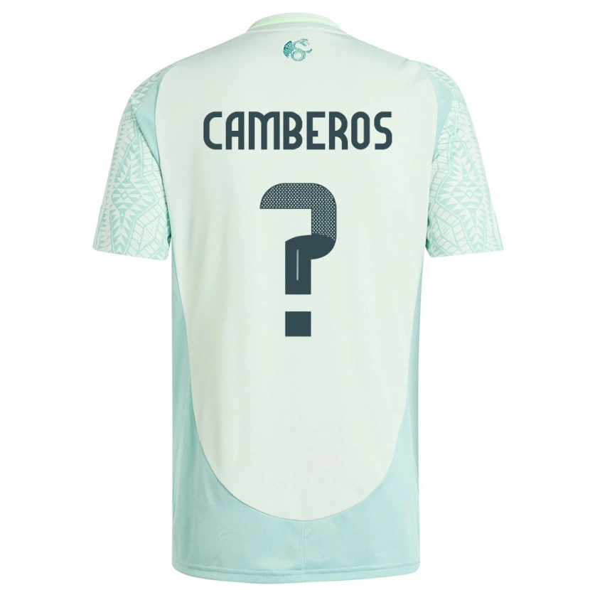 Danxen Homme Maillot Mexique Hugo Camberos #0 Lin Vert Tenues Extérieur 24-26 T-Shirt