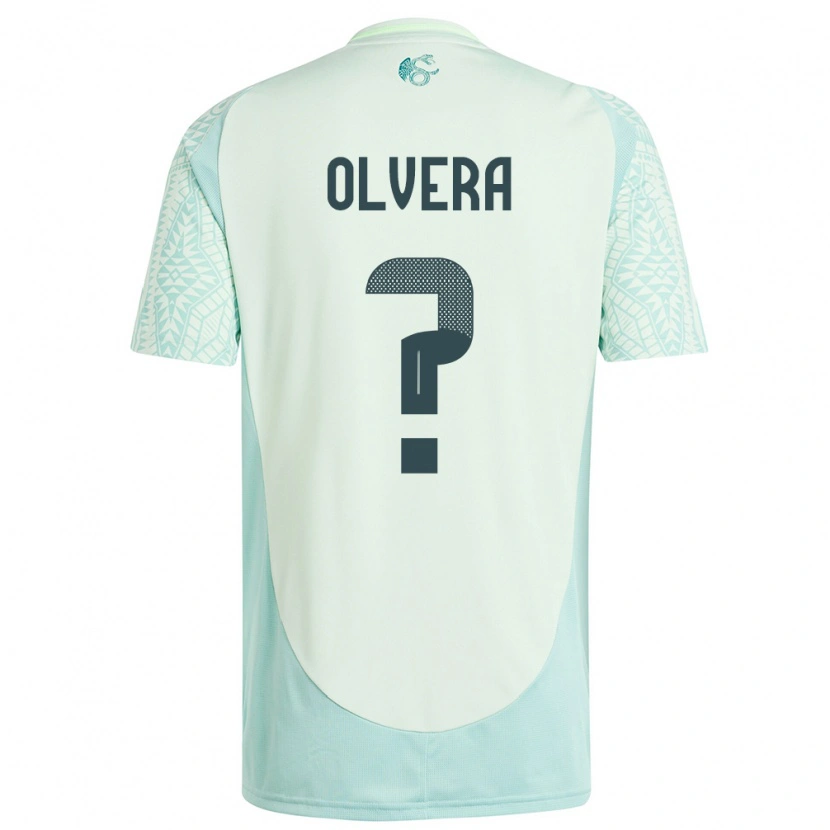 Danxen Homme Maillot Mexique Ian Olvera #0 Lin Vert Tenues Extérieur 24-26 T-Shirt
