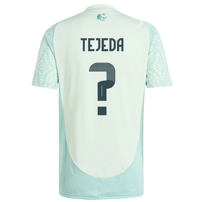 Danxen Homme Maillot Mexique Saulo Tejeda #0 Lin Vert Tenues Extérieur 24-26 T-Shirt