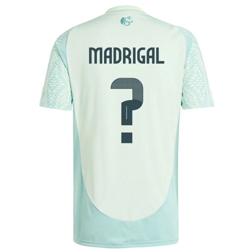 Danxen Homme Maillot Mexique David Madrigal #0 Lin Vert Tenues Extérieur 24-26 T-Shirt