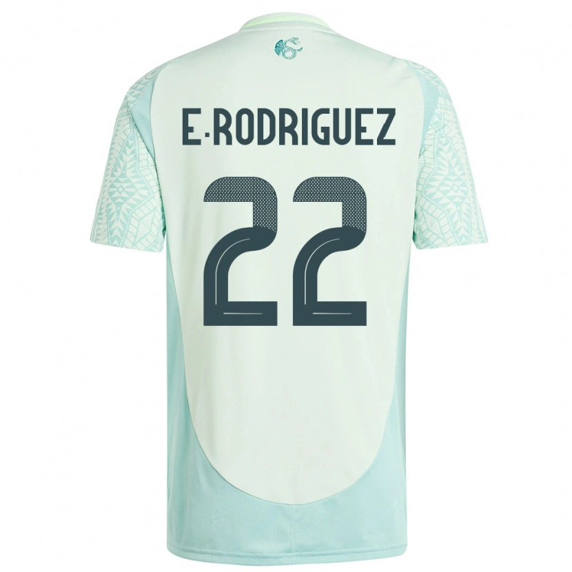 Danxen Homme Maillot Mexique Emi Rodríguez #22 Lin Vert Tenues Extérieur 24-26 T-Shirt