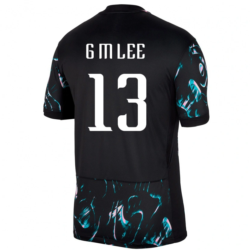 Danxen Homme Maillot Corée Du Sud Lee Geum Min #13 Noir Tenues Extérieur 24-26 T-Shirt