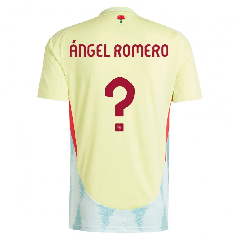 Danxen Homme Maillot Espagne Miguel Ángel Romero #0 Jaune Tenues Extérieur 24-26 T-Shirt