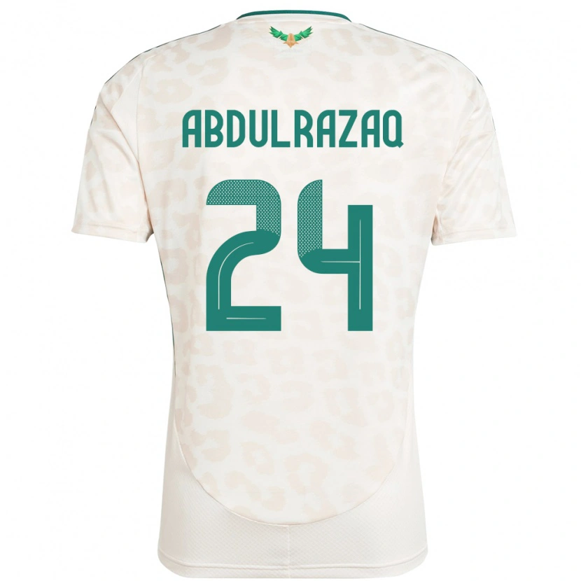 Danxen Homme Maillot Arabie Saoudite Aseel Abdulrazaq #24 Blanc Tenues Extérieur 24-26 T-Shirt