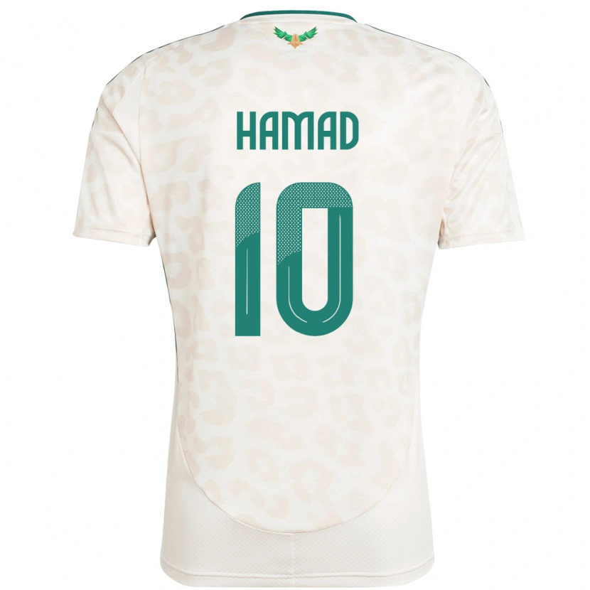 Danxen Homme Maillot Arabie Saoudite Sarah Hamad #10 Blanc Tenues Extérieur 24-26 T-Shirt