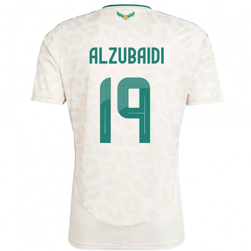 Danxen Homme Maillot Arabie Saoudite Yaseen Alzubaidi #19 Blanc Tenues Extérieur 24-26 T-Shirt