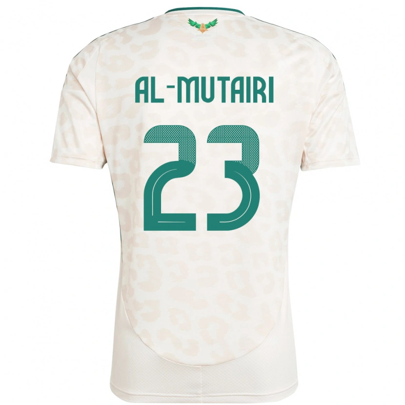 Danxen Homme Maillot Arabie Saoudite Turki Al Mutairi #23 Blanc Tenues Extérieur 24-26 T-Shirt